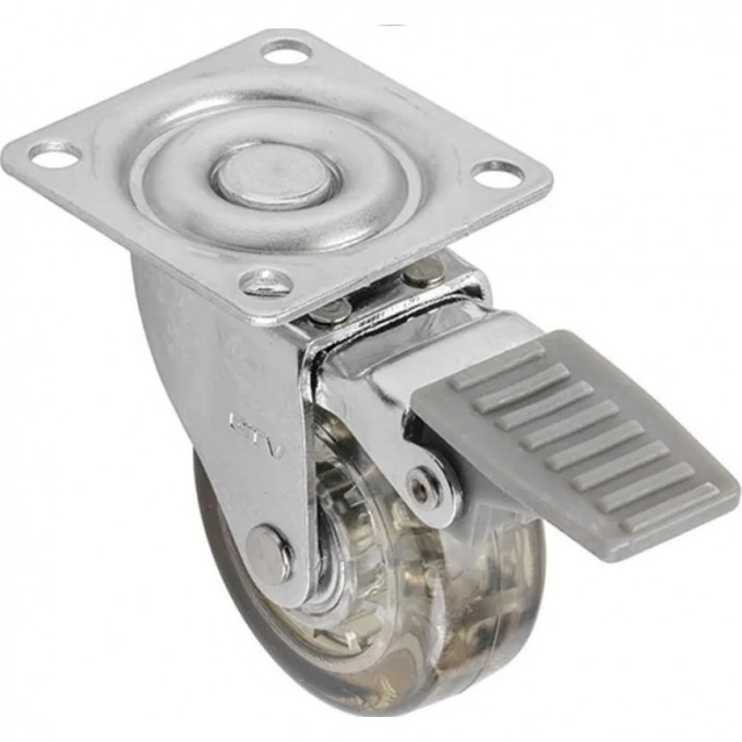 Колесико силиконовое коричневое с тормозом, FI-50 GTV KM-AH50MM-30