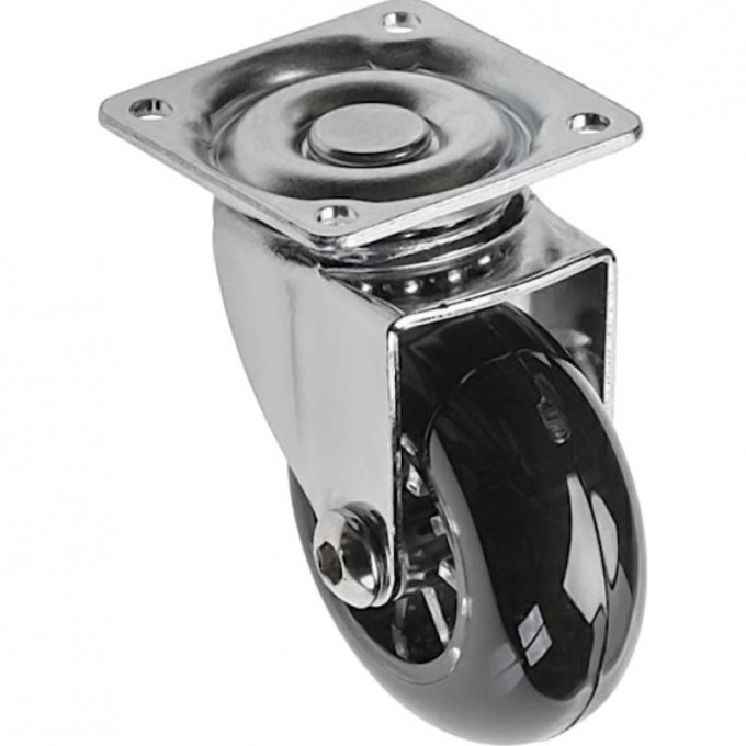 Колесо поворотное D-50мм черное без стопора на площадке Brazylia GTV KM-RD-50-SF-20