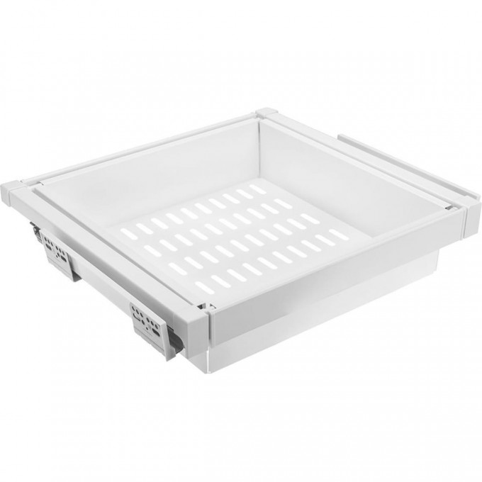 Корзина для белья перфорированная, белая, с доводчиком, полного выдвижения GTV WG-KOSZM90-10