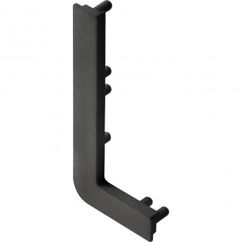 Заглушка открытая левая для L-профиля VELLO GTV PA-ZASVELLO-LNL-20M черная